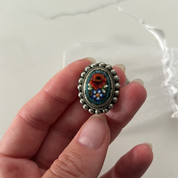 Vintage micro mosaic earrings - Picture 4 of 7